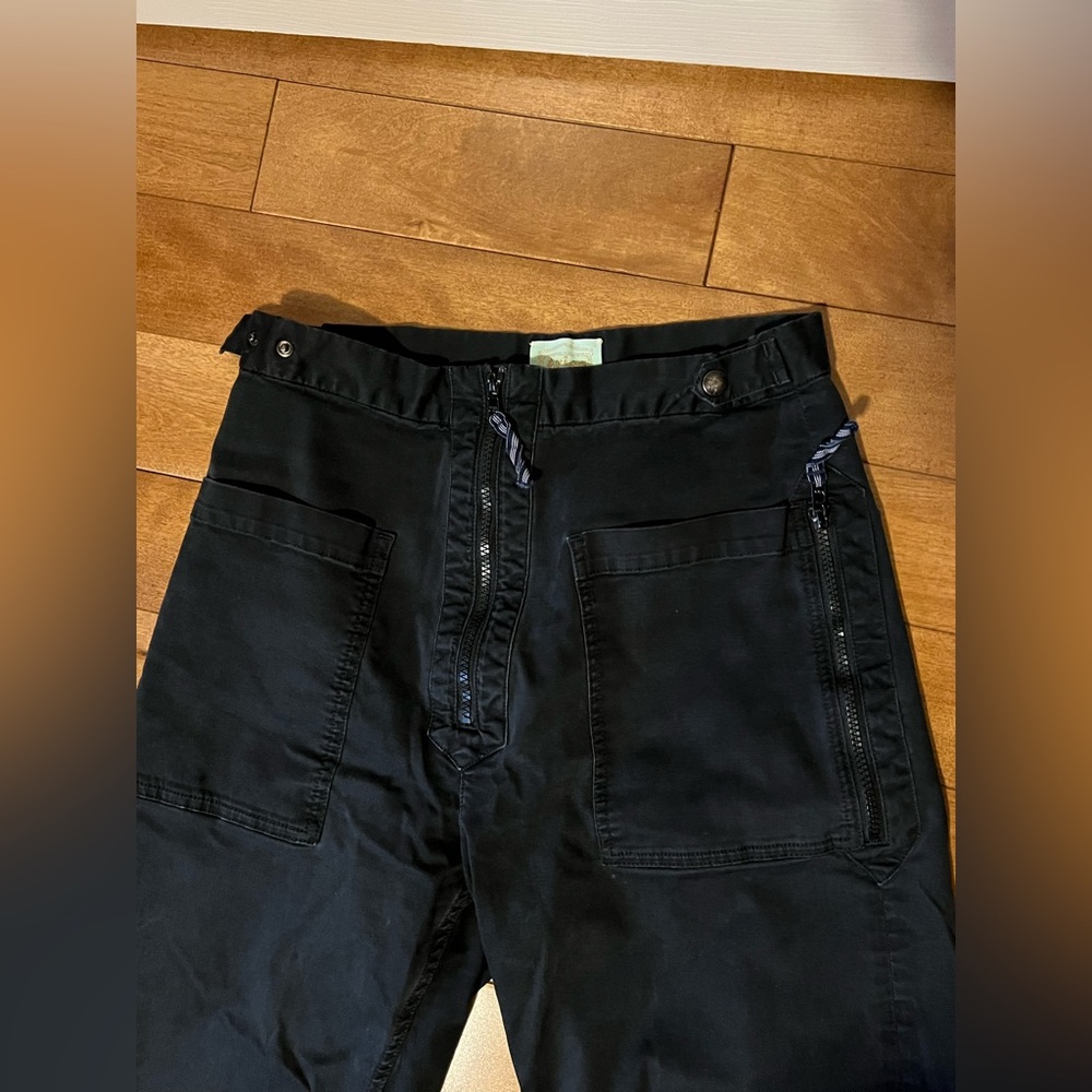 Aries Arise Black Unisex Hi-Rise Utility Trousers